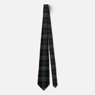 Dunkler Olive, Burgund, Kariertes Schwarzer Tartan Krawatte