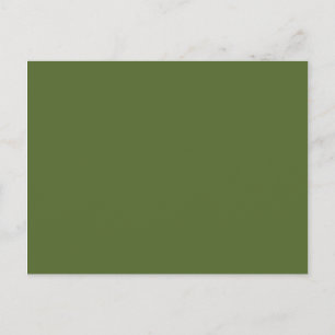 Dunkler Olive Green Blank Postkarte
