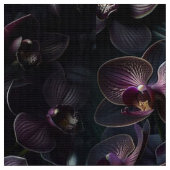Dunkler Orchideen-Gotischer Maximalistischer Botan Stoff (Nahaufnahme)