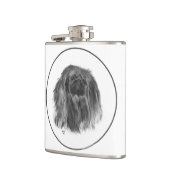 Dunkler Pekingese Flachmann (Links)