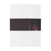 Dunkler Plum floral | Hochzeit Einladungsbanderole (Rückseitenbeispiel)