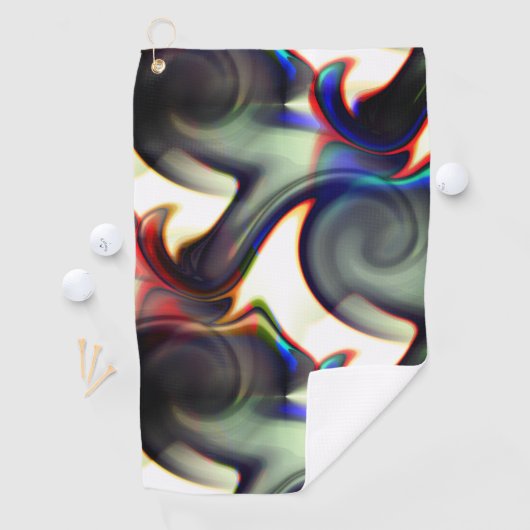 Dunkler Rauch oder spiralförmige Aushöhlung mit Fa Golfhandtuch (Insitu)