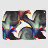 Dunkler Rauch oder spiralförmige Aushöhlung mit Fa Golfhandtuch (Horizontal)