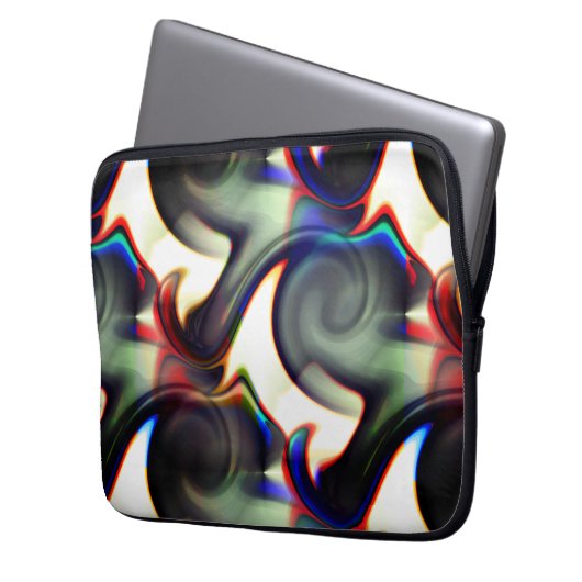 Dunkler Rauch oder spiralförmige Aushöhlung mit Fa Laptopschutzhülle (Vorderseite Links)