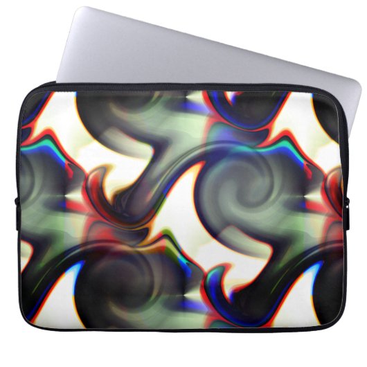 Dunkler Rauch oder spiralförmige Aushöhlung mit Fa Laptopschutzhülle (Vorderseite)