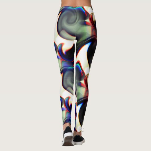 Dunkler Rauch oder spiralförmige Aushöhlung mit Fa Leggings (Rückseite)