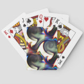 Dunkler Rauch oder spiralförmige Aushöhlung mit Fa Spielkarten (Rückseite)