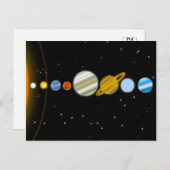 Dunkler Raum mit bunten Planeten-Fantasie Postkarte (Vorne/Hinten)