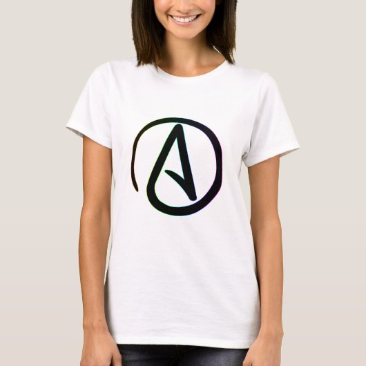 Dunkler Regenbogen-Atheist T-Shirt (Vorderseite)