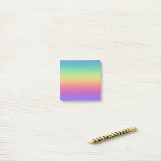 Dunkler Regenbogen Gradient Post-it Klebezettel (Auf Schreibtisch)