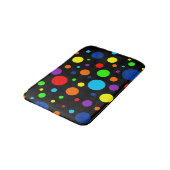 Dunkler Regenbogen Punkte Bath Mat Badematte (Schrägansicht)
