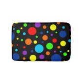 Dunkler Regenbogen Punkte Bath Mat Badematte (Vorderseite)