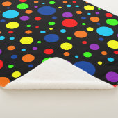 Dunkler Regenbogen Spots Sherpa Blanket Sherpadecke (3/4)