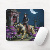 Dunkler Reiter Schwarze Katze Pilze Ghul Mousepad (Mit Mouse)