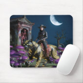 Dunkler Reiter Schwarze Katze Pilze Ghul Mousepad (Mit Mouse)