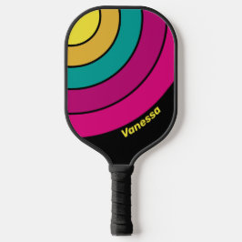 Dunkler Retro-80er mit dem Namen Pickleball Schläger
