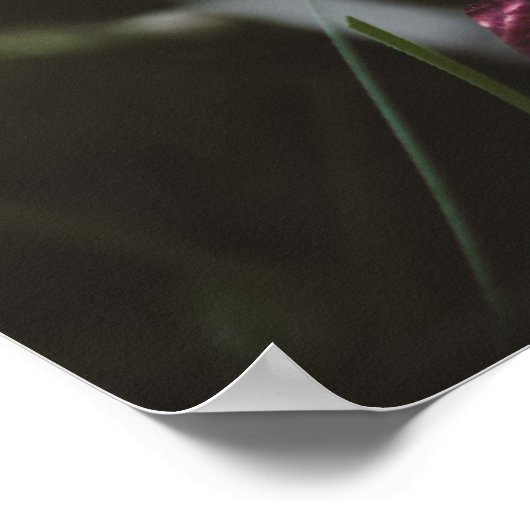 Dunkler Retro-Weihnachtsbaum Poster (Ecke)