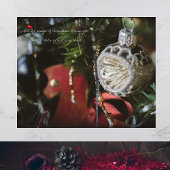 Dunkler Retro-Weihnachtsbaum Poster