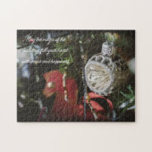 Dunkler Retro-Weihnachtsbaum Puzzle (Horizontal)