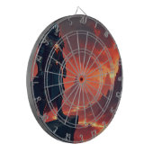 Dunkler Ritter der Flamme Dartscheibe (Vorderseite Links)