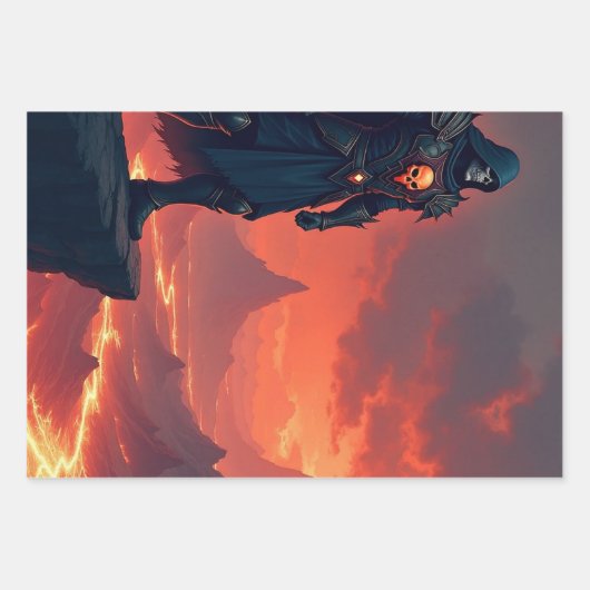 Dunkler Ritter der Flamme Geschenkpapier Set (Vorderseite)