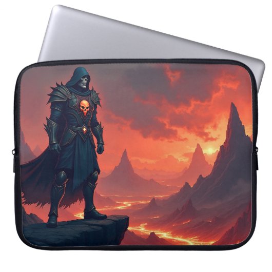 Dunkler Ritter der Flamme Laptopschutzhülle (Vorderseite)