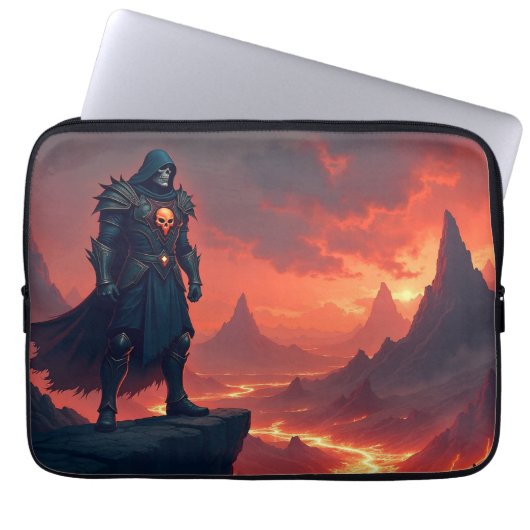 Dunkler Ritter der Flamme Laptopschutzhülle (Vorderseite)