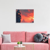 Dunkler Ritter der Flamme Leinwanddruck (Insitu (Wohnzimmer))