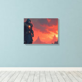 Dunkler Ritter der Flamme Leinwanddruck (Insitu (Holzboden))
