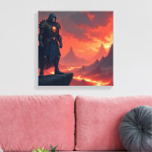 Dunkler Ritter der Flamme Leinwanddruck (Insitu (Wohnzimmer))