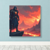 Dunkler Ritter der Flamme Leinwanddruck (Insitu (Holzboden))