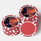 Dunkler Ritter der Flamme Pokerchips (Stapel)