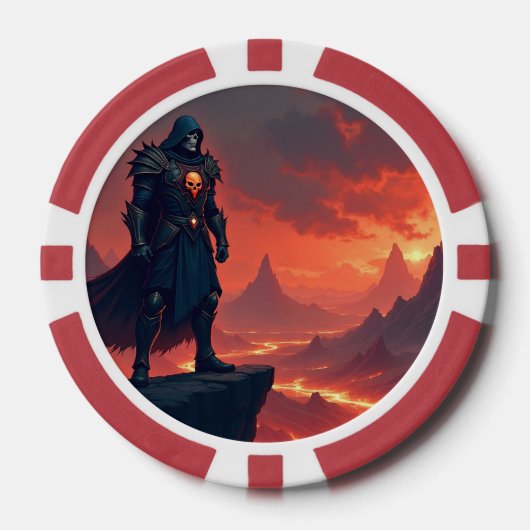 Dunkler Ritter der Flamme Pokerchips (Vorderseite)