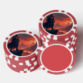 Dunkler Ritter der Flamme Pokerchips (Stapel)
