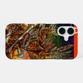 DUNKLER RITTER /Fantasy Monogramm iPhone 16 Hülle (Rückseite (Horizontal))