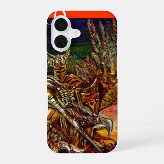 DUNKLER RITTER /Fantasy Monogramm iPhone 16 Hülle (Rückseite)