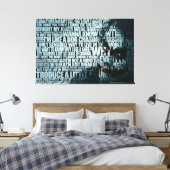 Dunkler Ritter Premium Wrapped Canvas (Glanz) Leinwanddruck (Insitu (Schlafzimmer))