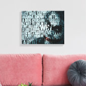 Dunkler Ritter Premium Wrapped Canvas (Glanz) Leinwanddruck (Insitu (Wohnzimmer))