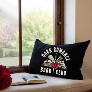 Dunkler Romance-Buchclub-Blumengeschenk Lendenkissen