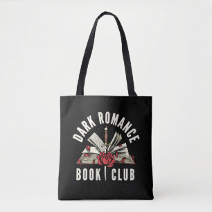 Dunkler Romantik Buchclub Blumen Schwarz Geschenk Tasche