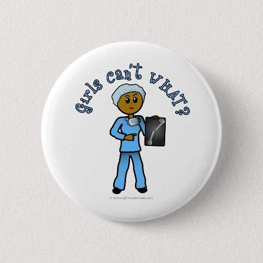 Dunkler Röntgentechniker Button (Vorderseite)