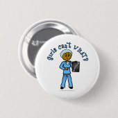 Dunkler Röntgentechniker Button (Vorne & Hinten)