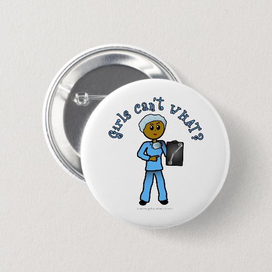 Dunkler Röntgentechniker Button (Vorne & Hinten)