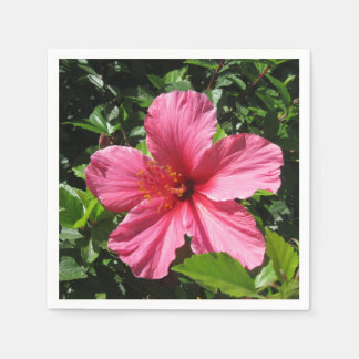 Dunkler rosa Hibiskus Serviette