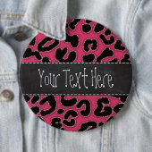 Dunkler Rosa Leopard-Tierdruck; Kreide-Look Button (Beispiel)