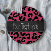 Dunkler rosa Leopard-Tierdruck; Kreideblick Button (Beispiel)