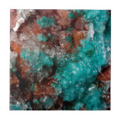 Dunkler Rost u. aquamariner Quarz Fliese (Vorderseite)