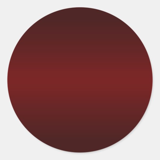 Dunkler roter Gradient Blank Runder Aufkleber (Vorderseite)
