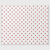 Dunkler roter Polka-Dot auf weitem großen Raum Geschenkpapier (Flach)