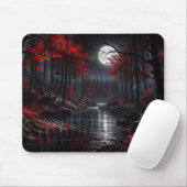 Dunkler Roter Wald Fantasy Mousepad (Mit Mouse)